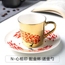 Picasso Mirror Coffee cup Ceramic Mug Cup and Saucer Set Fashion magazine/Allure Queen/Abstract female cup