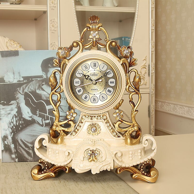 Luxury European Table Clock For Home And Office Desktop Clock Or Bedroom Desk
