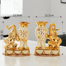 European Style Ceramic Golden Elephant Vase For Dining Table Home