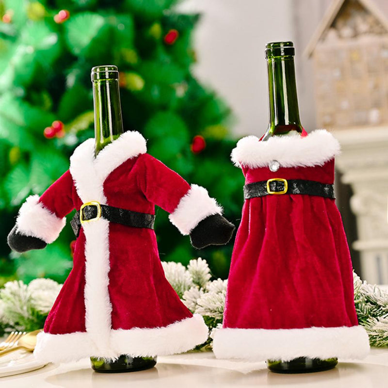 Wine Bottle Bag Christmas Theme For Christmas And New Year Table Decorations
