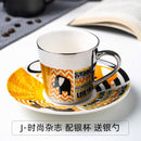 Picasso Mirror Coffee cup Ceramic Mug Cup and Saucer Set Fashion magazine/Allure Queen/Abstract female cup