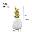 Resin Miniatures Figurines Like Pineapple In Black And White WIth Gold  Tinge For Home Decoration