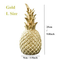 Resin Miniatures Figurines Like Pineapple In Black And White WIth Gold  Tinge For Home Decoration