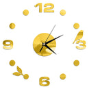 Mirror 3D Wall Clock Stickers For DIY Removable Wall Clocks As Art Decal Sticker For Home Decor