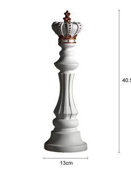 Resin Chess Pieces Sculpture For Aesthetic Interior Room And Home Decor
