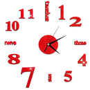 Mirror 3D Wall Clock Stickers For DIY Removable Wall Clocks As Art Decal Sticker For Home Decor