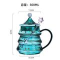400/500ml Creative Christmas Mug With Spoon And Double Wall Heat-Resistant Glass Is Christmas Gift For Kids