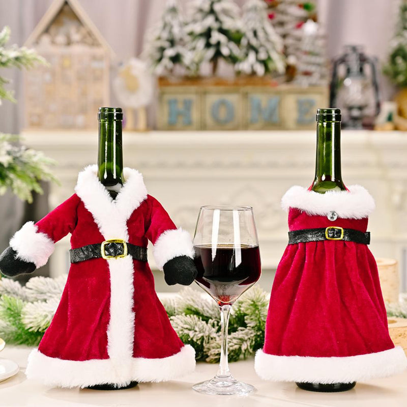 Wine Bottle Bag Christmas Theme For Christmas And New Year Table Decorations