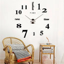 Mirror 3D Wall Clock Stickers For DIY Removable Wall Clocks As Art Decal Sticker For Home Decor