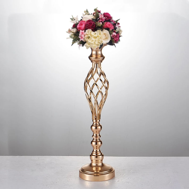Metal Flower Vase And Tealight Holder For Christmas Table Decoration For Home Decor