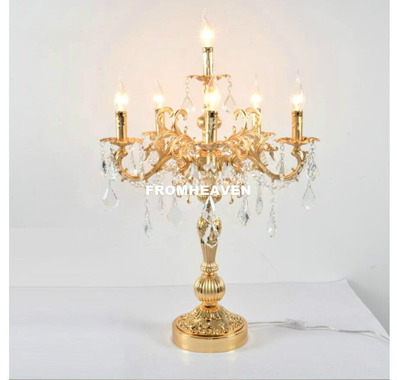 European Golden/Silver Table Lights For Hotel Restaurant Bedroom Lighting Can Be A Luxurious Addition To Your Home Lighting