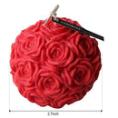 Rose Shaped Scented Ball Candle For Home Decoration Or A Gift