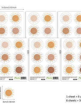 Boho Nordic Creative Sun Wall Stickers Or Decals For Nursery And Children's Room