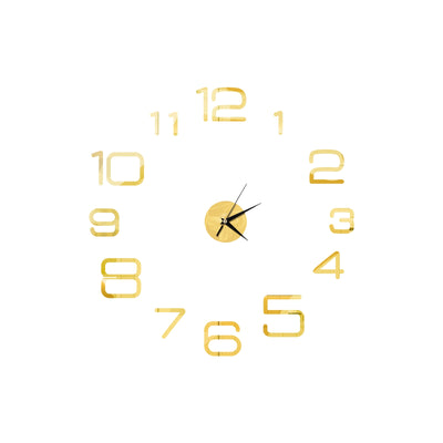 Mirror 3D Wall Clock Stickers For DIY Removable Wall Clocks As Art Decal Sticker For Home Decor