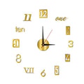 New 3D Roman Numeral Acrylic Wall Clock Sticker For Home Decoration