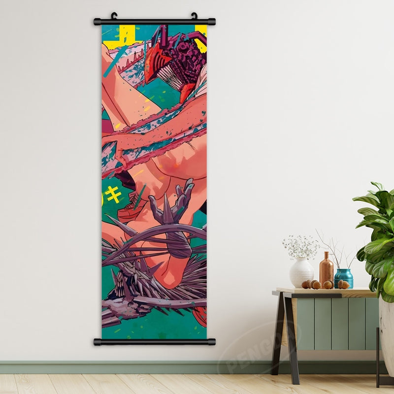 Print Chainsaw Man Himeno Poster Wall Artwork Pictures Hayakawa Aki Painting Power Canvas Anime Hanging Scrolls Home Decoration