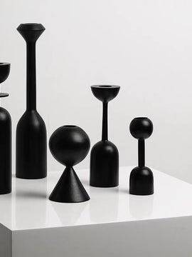 Black Wooden Candle Holder In Nordic Ins Style Is A Quality Black Candle Seat