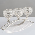 Crystal Metal Candle Holders As Table Centerpieces For Wedding, Christmas, And Home Decoration