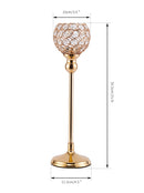 Crystal Metal Candle Holders As Table Centerpieces For Wedding, Christmas, And Home Decoration