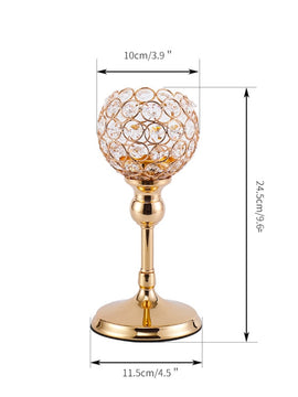 Crystal Metal Candle Holders As Table Centerpieces For Wedding, Christmas, And Home Decoration