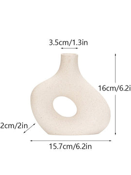 Nordic Ceramic Matte Vase For Pampas Grass And Dried For Zen Home Décor, Office, And Bathroom Decoration Gift