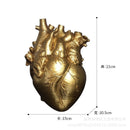 Heart Shape Resin Flower Vase For Desktop And Home Decoration