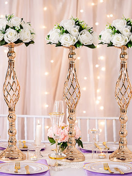 Metal Flowers Vases Stand For Wedding Or Valentine As Party Décor Centerpiece