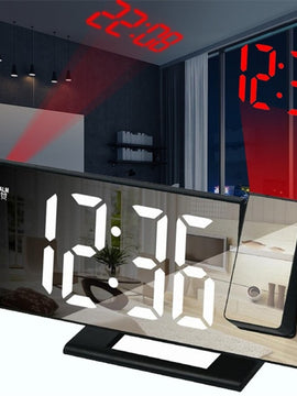 Digital Alarm LED Clock Projection With Temperature And Backlight Display