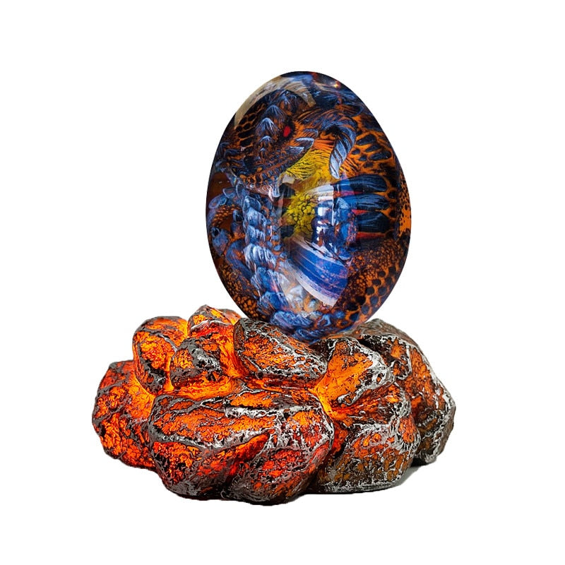 Resin Statue Of Lava Dragon Egg Sculpture For Home Décor, Gift Or Toy For Kid