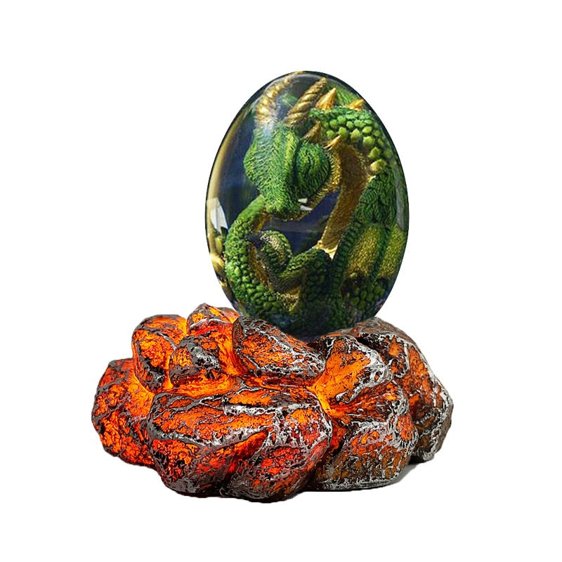 Resin Statue Of Lava Dragon Egg Sculpture For Home Décor, Gift Or Toy For Kid