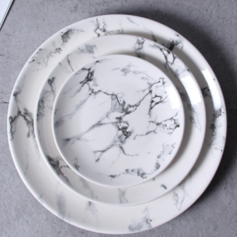 ClaudiaG Marble Round Plate