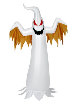 Inflatable 8 Feet Halloween Ghost With Rotatable Flame LED Lights