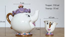 Limited Cartoon Beauty And The Beast Bone China Mug Tea Set Mrs Potts And Chips Teapot Coffee Cup Set