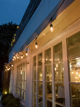 2 Pieces 48 Ft LED Outdoor Waterproof Commercial String Lights Bulbs