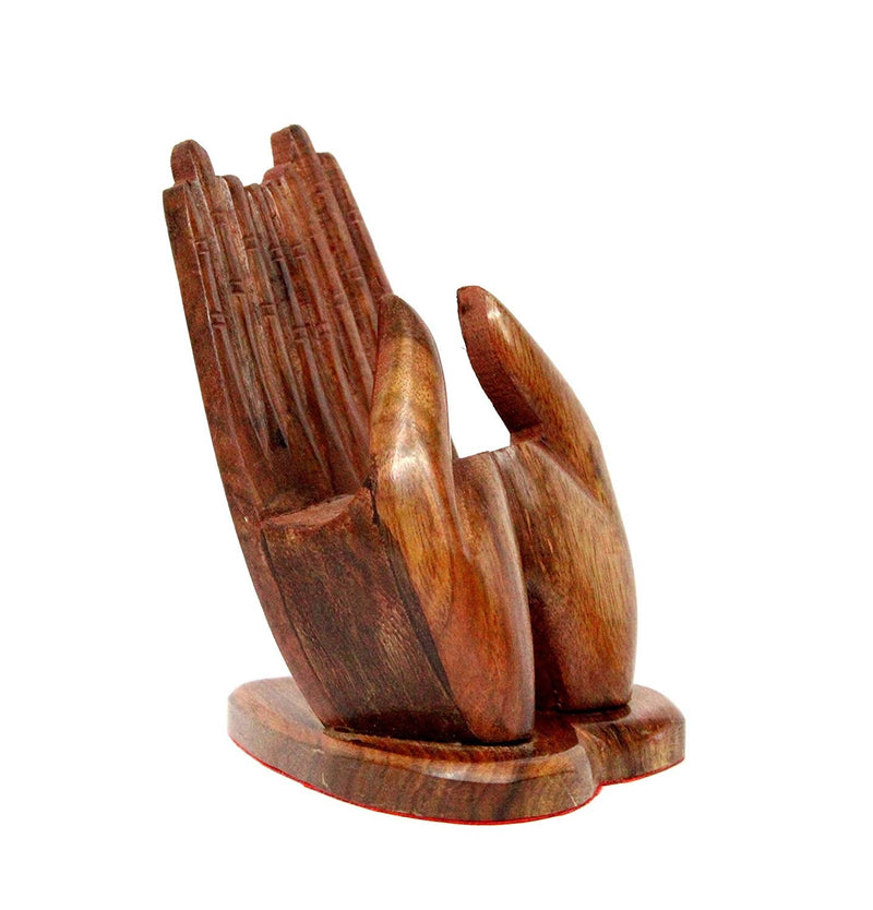 WILLART Handmade Sheesham (Rosewood) Mobile Phone Holder | Creative Cute Natural Wooden Cell Phone Stand - Can Hold Any Size Phone for Home Office Table Decor - WILLART Home Decor
