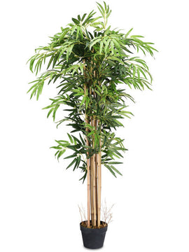 5-Feet Artificial Bamboo Silk Tree Indoor-Outdoor Decorative Planter