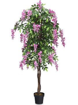 Artificial Wisteria Silk Tree 6-Feet for Indoor-Outdoor Use