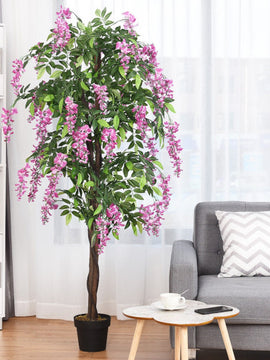 Artificial Wisteria Silk Tree 6-Feet for Indoor-Outdoor Use