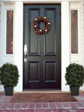 2 Pieces 24 Inch Artificial Decoration Boxwood Topiary Ball Tree
