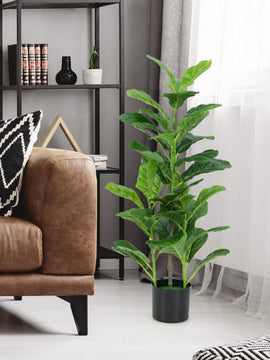 Artificial Fiddle Leaf Fig Tree for both Indoor and Outdoor with 2-Packs