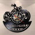 Classic American Motorbike Vintage Vinyl Record Wall Clock As Wall Art Decor Gift For Motorcycle Lovers Bikers