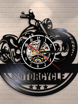 Classic American Motorbike Vintage Vinyl Record Wall Clock As Wall Art Decor Gift For Motorcycle Lovers Bikers