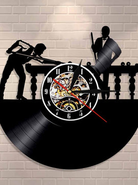 Unique Billiards Pool Snooker Vinyl Record Personalised Wall Clock for Billiards Players Snookers Lovers Living Room