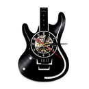 Vinyl Record Guitar Vintage Wall Clock For Rock n Roll Music Lover Studio Wall Art Decor Or Gift To Guitarist