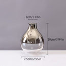 Nordic Glass Vase Creative Silver Gradient Dried Flower Vase Desktop Ornaments Home Decoration