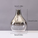 Nordic Glass Vase Creative Silver Gradient Dried Flower Vase Desktop Ornaments Home Decoration