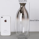 Nordic Glass Vase Creative Silver Gradient Dried Flower Vase Desktop Ornaments Home Decoration