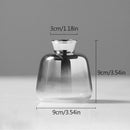 Nordic Glass Vase Creative Silver Gradient Dried Flower Vase Desktop Ornaments Home Decoration