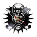 Wall Clock With Hockey Club Team Logo As Vinyl Record Wall Decor For Hockey Lovers Or Gift