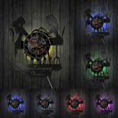 Personalized Vinyl Nail Spa Wall Clock For Custom Salon Business Wall Sign Or A Wall Decor